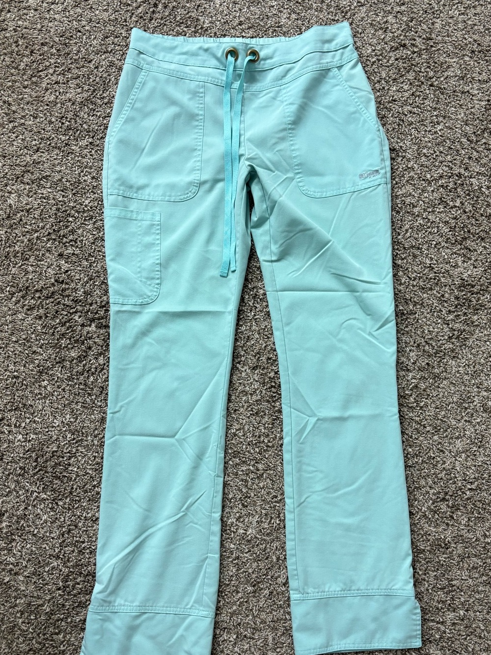 Grey's Anatomy Barco Mint/Teal Scrub Buttoms Pants Woman Size S Medical Uniform